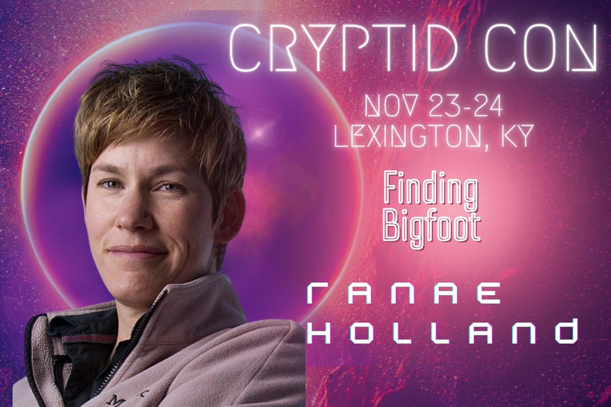 Fans of the hit show #findingbigfoot come out to Cryptid Con: Bigfoot, Monsters and Legends in Lexington KY this November 23rd and 24th and meet stars of the show Cliff Barackman and Ranae Holland! Go to Cryptidcon.com for tickets and details!