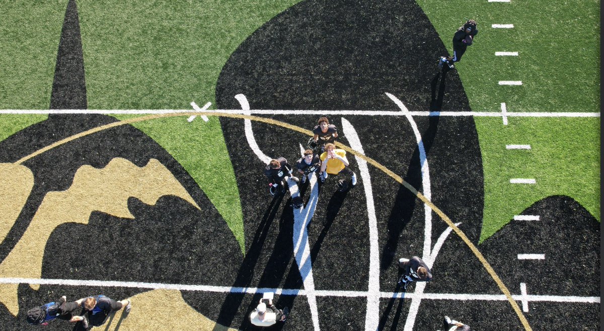 Wider shot from the drone to include <a href="/jd_zeeb/">JD Zeeb ⭐️</a> , <a href="/Ethan_DeVries14/">Ethan_DeVries</a> , <a href="/josh_takats/">Josh Takats</a> , <a href="/DominickWoods9/">Dominick Woods</a> <a href="/PerrysburgFB/">Perrysburg Football</a>