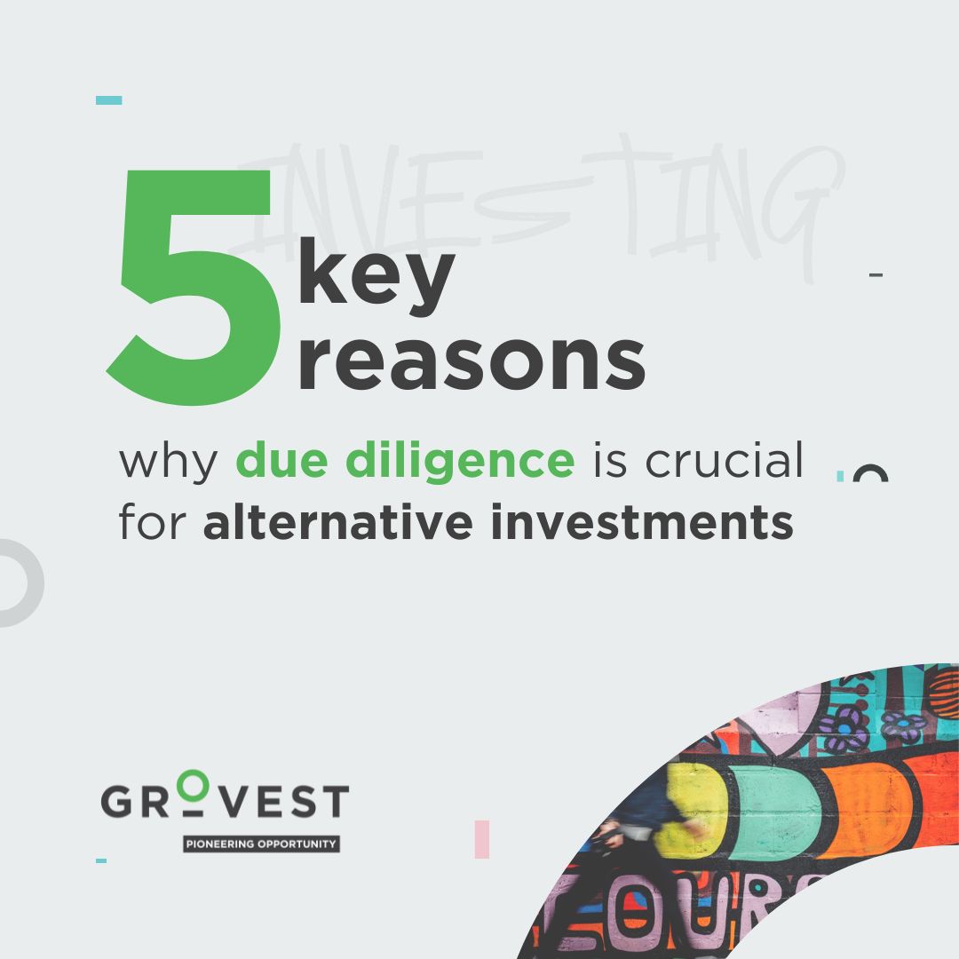 Grovest_SA's tweet photo. At Grovest, we've identified 5 key reasons why thorough due diligence is crucial for success in the alternative investment landscape. From mitigating risks to ensuring regulatory compliance, these insights are essential for every discerning South African investor. https://t.co/8vqjijbsQa