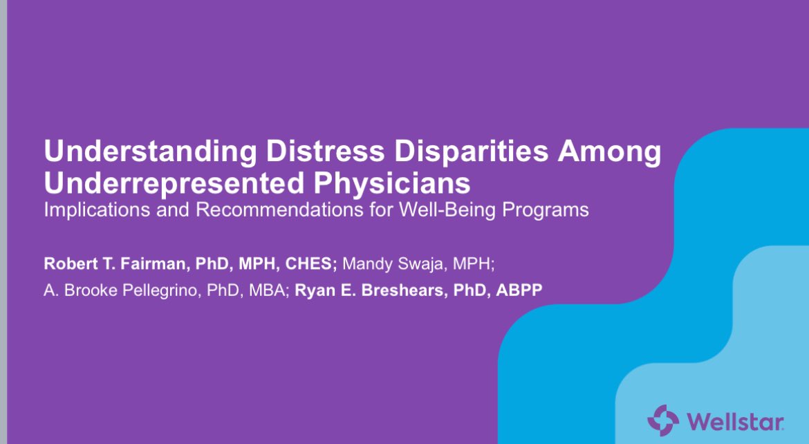 FairmanRT's tweet photo. Chief Behavioral Health Officer Dr. Ryan Breshears and I will be presenting Understanding Distress Disparities Among Underrepresented Physicians: Implications and Recommendations for Well-Being Programs on Saturday October 19 in the 10:15 Human Connections session. #ICPH2024 https://t.co/RLEq77ue0n