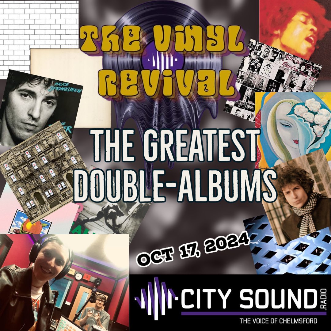 Swoonararecords's tweet photo. Tonight, 7pm

The Vinyl Revival, our radio show on @CS_chelmsford 

We discuss the greatest double-albums and playing some tracks, all on #vinyl 

Tune in #online, on app or #smartspeaker 

Listen again: https://t.co/aEa0Yh0Xtp

#records #live #radio #radioshow #recordcollection https://t.co/kmv5hNK2P3