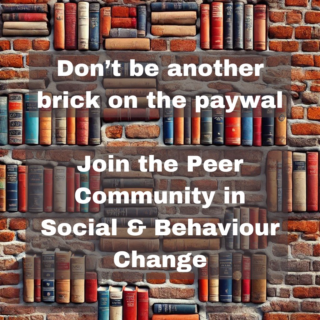 diogoverissimo.bsky.social (@verissimodiogo) on Twitter photo π’This is an important one, so stick with meπ’
1/2 Academic #publishing is broken. I see <a href="/PeerCommunityIn/">Peer Community In</a> with its publishing model with no fees for authors and readers as part of the answer. I want to start a PCI Social and Behaviour Change, but for that I need your support!π π’This is an important one, so stick with meπ’
1/2 Academic #publishing is broken. I see <a href="/PeerCommunityIn/">Peer Community In</a> with its publishing model with no fees for authors and readers as part of the answer. I want to start a PCI Social and Behaviour Change, but for that I need your support!π