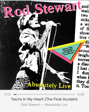 HosonoShotgun's tweet photo. #NowPlaying1982
#RodStewart
#AbsolutelyLive https://t.co/rLuZTUBD8V