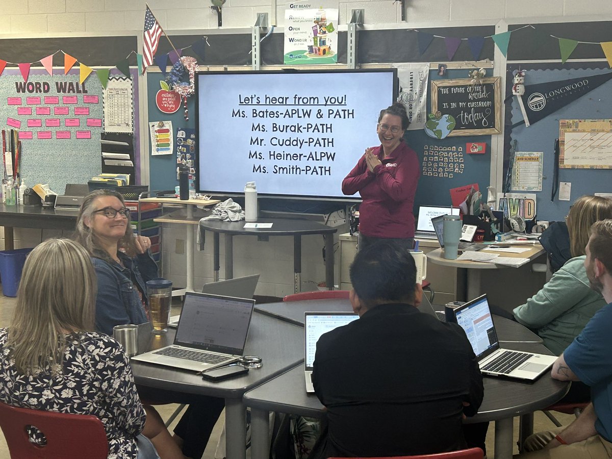 AVID Site team meeting this morning to discuss our school-wide AVID focus! We are so thankful for the commitment of our staff to this great program! We have embraced AVID WICOR and our students understand the purpose and direction of our instructional program!