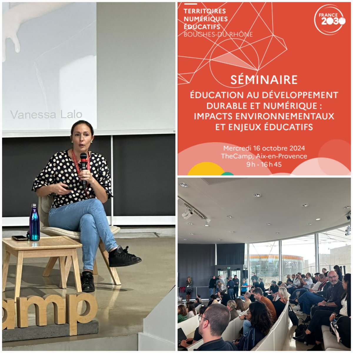 Vanessa_Lalo's tweet photo. Hier avait lieu le séminaire "#Éducation au développement durable et #numérique" dans le cadre du #TNE @AcAixMarseille @dranepaca.

J'animais une conférence sur le thème "#Jeunes connectés : usages, impacts et #accompagnements durables".

#enseignants #coeducation #familles #EDD https://t.co/F1Oesvdml6