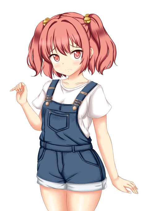 お題箱より、オーバーオールな本居小鈴ちゃん。似合うと言われて照れてますb 