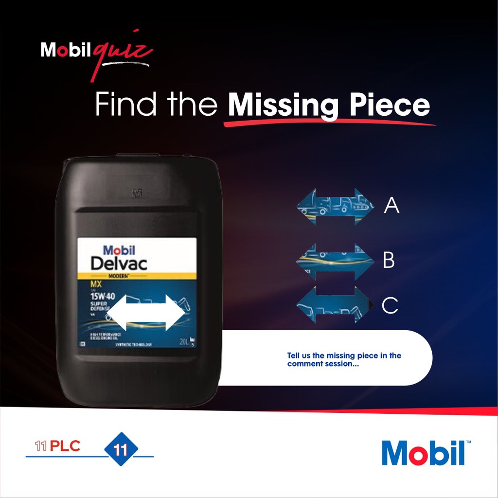 11PLC's tweet image. Get ready to fuel your knowledge! Take the Mobil trivia challenge now!

 #MobilTrivia #FuelYourKnowledge #TestYou