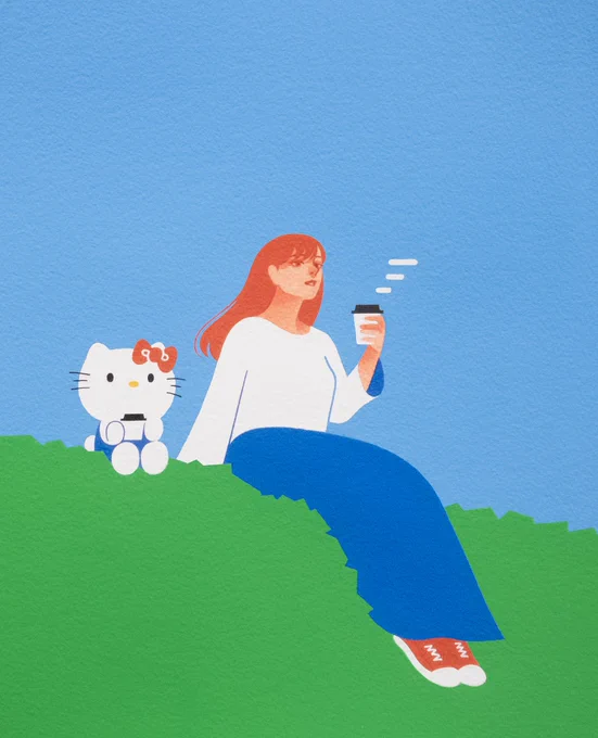 【展示のおしらせ】ハローキティ50周年を記念した展示『Hello Kitty展』にて、本展のために制作した作品を出展させていただきます!絵の具で描いたアナログの作品になりますので、皆さまぜひ足を運んでみてください!会場 : 東京国立博物館 表慶館(上野公園)会期 : 2024.11.1〜2025.2.24 