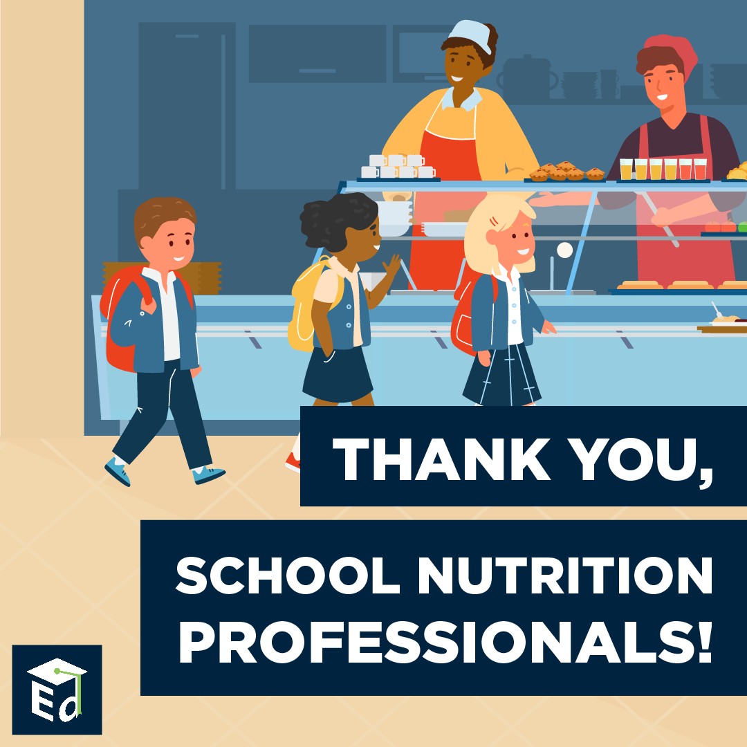 The reason why our students have nutritious &amp; delicious school lunches?

Dedicated school nutrition professionals working to plan &amp; prepare meals!

Thank you for ensuring students have the food they need to fuel their education.

#ThankYouThursday #SchoolLunchWeek #NSLW