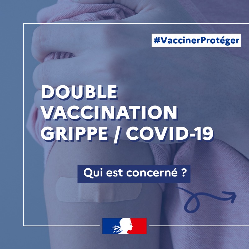 Sante_Gouv's tweet photo. #VaccinerProtéger | 📣 La campagne de vaccination contre la #grippe et le #Covid19 pour les personnes à risque de complications graves a débuté la semaine dernière.

 Qui est concerné ? Comment et par qui se faire vacciner? ⤵

 Plus d'informations sur : FAQ vaccination
