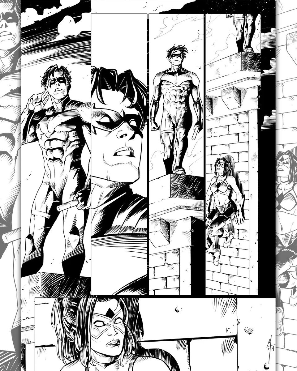 Nightwing! 
Testpage de Nightwing con el guión de DevinKalile Grayson.
 
#comicstyle #comicartist #testpage #nightwing #alanocturna #blüdhaven