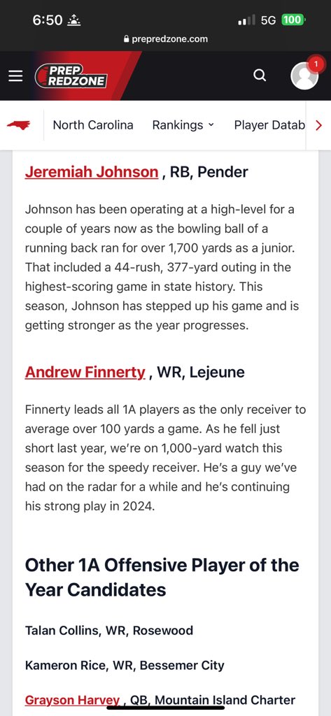 1A Midseason offensive player of the year Candidate! 🎱 Thank you for the recognition <a href="/whelms21/">Will Helms</a> #AGTG 
- 668 Rec yards
- 8 rec tds
- 200 return yards
- 1 return td
- 55 rush yards
- 1 rush td
- 15/16 PAT’s

#9 WR in state
#3 WR in Region
#1 WR in 1A
#1 WR in Conference