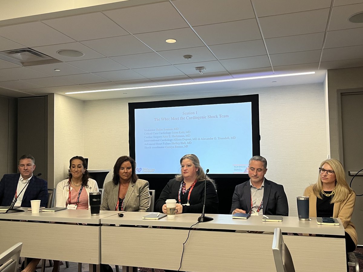 ShashankSinhaMD's tweet photo. 🤔 Who should be on a #ShockTeam? @agtruesdell @cmrosner @Allison_Dupont @shelleyhallmd @JasonKatzMD #AmyHackmann offer compelling insights #SCAIShock24 @ISHVnews @InovaHealth https://t.co/QpfwwHLpFv