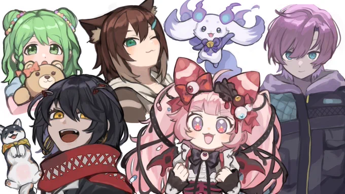 普段なかなか描けないけど描きたいライバーを詰め込んだ