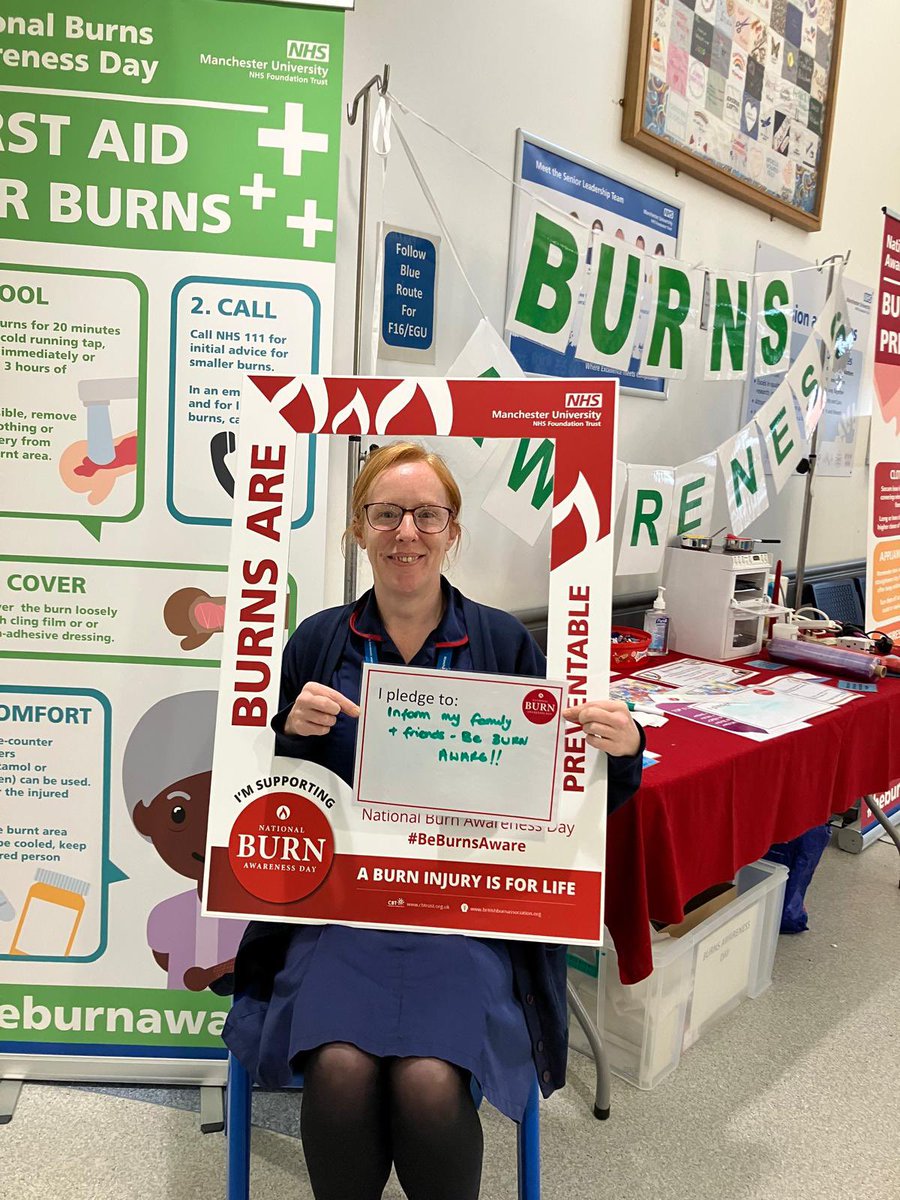 Great work from the team yesterday for national burns awareness day! Thank you everyone for your support! 

#BeBurnsAware <a href="/BritishBurn/">British Burn Assoc.</a> <a href="/CBTofficial/">ChildrensBurnsTrust</a> <a href="/MFTnhs/">MFT NHS</a> <a href="/WythenshaweHosp/">Wythenshawe Hospital</a>