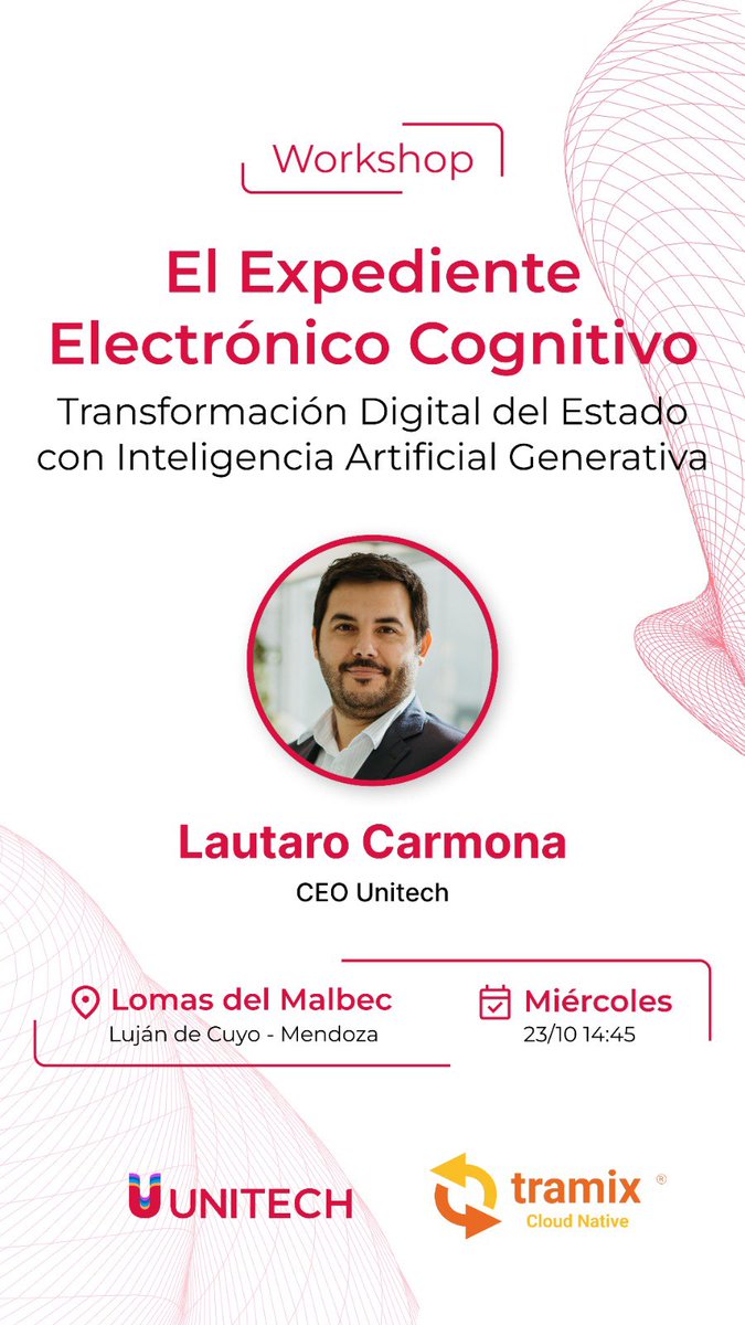 UnitechCorp's tweet photo. ✨ ¡Unitech Corp será Sponsor Oro en el evento "Redes de Gobiernos y Ciudades Inteligentes 2024"! ✨
#Unitech #Tramix #RedesDeGobiernos #TransformaciónDigital #InteligenciaArtificial https://t.co/XIXBk1COvL