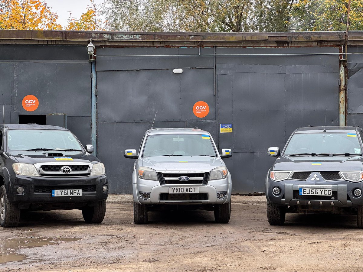 carforukraine's tweet photo. Evening date with Toyota Lux turned into a powerful frontline addition! 🙌🏼

Three more amazing vehicles have joined our fleet to support the Ukrainian military:

🚗 Ari from Sweden donated his second car – a sturdy Toyota Hilux.

🚙 Antoine from France drove his Mitsubishi L200 all the way here to help our soldiers.

🚐 The Paska Family, who donate regularly, brought us a Ford Ranger. This time, Oleh and Maria joined in to mark another milestone in their support.

We’re getting these cars ready for frontline duty, and you can help us keep going - https://t.co/4n0TnV4ghN 

#SupportUkraine #CarsForUkraine #FrontlineHeroes #DonateForUkraine
