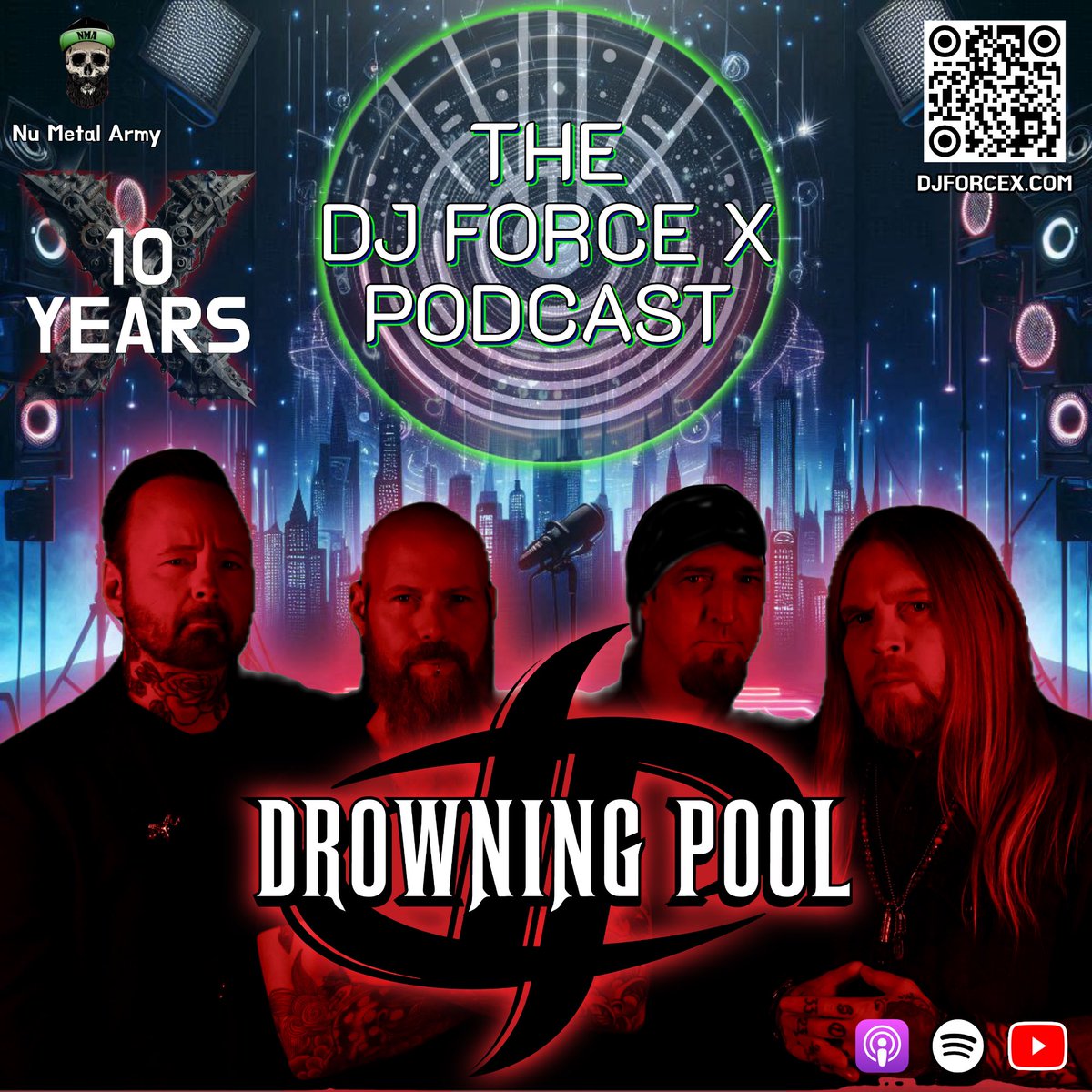 🎉10th Anniversary of The DJ Force X Podcast! 🎉
I’m joined by none other than <a href="/RyanMcCombs/">Ryan McCombs</a> of <a href="/DrowningPool/">Drowning Pool</a>! 🤘 We talk about their new single 'Revolution,' future releases, &amp; maybe a UK tour? 🇬🇧 Tune in now!
📲 Available on all podcast platforms. #DrowningPool #RyanMcCombs