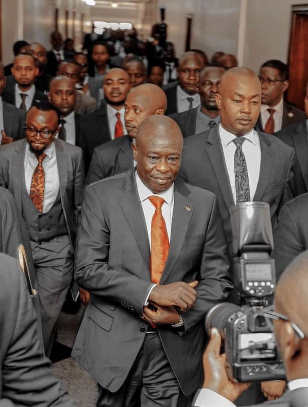 AhdijahP's tweet photo. Theatre of The Absurd, Deputy President Rigathi Gachagua has just pulled a Houdini,
 He's a no show at his impeachment https://t.co/yqZpStVZ5Q