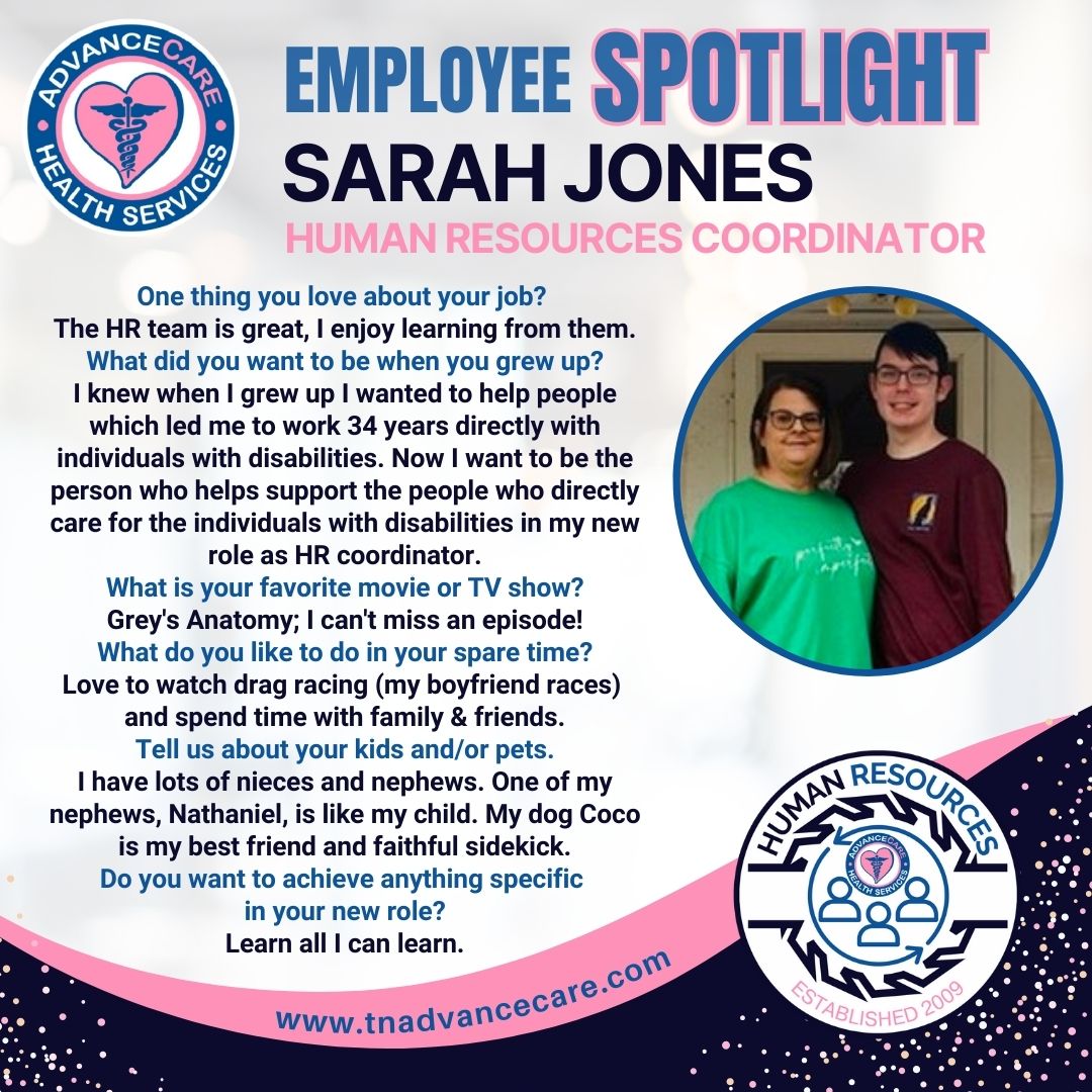 Advance_Health1's tweet photo. Good morning, please join me in welcoming Sarah to the AdvanceCare family!  Get to know her a little bit and her drive to touch lives! #welcome #employeespotlight https://t.co/WAG1JeuIGx