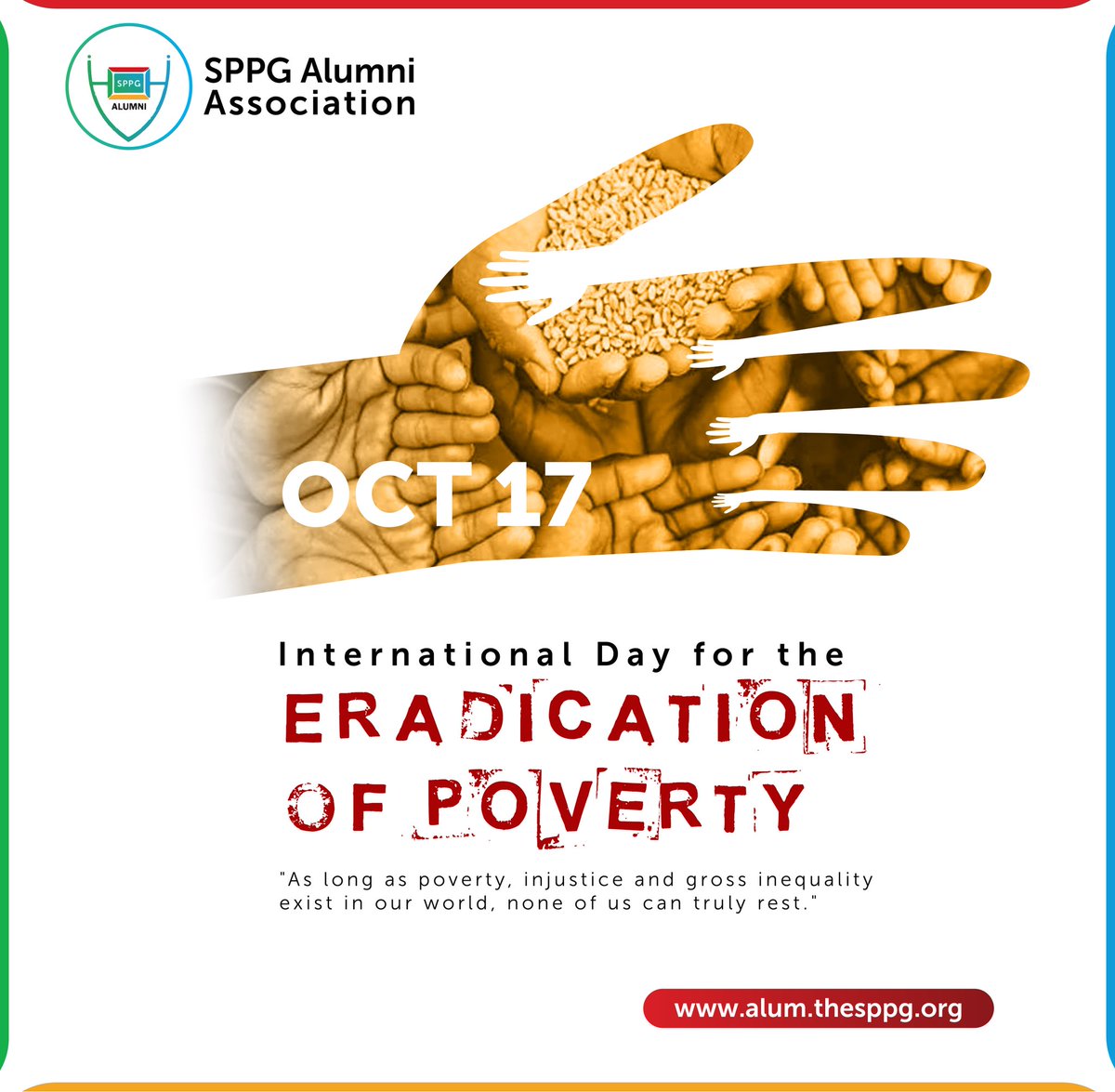 SppgAlum's tweet photo. Today, we acknowledge the  struggles of those living in poverty and are at the forefront of the fight for a better future as they reminds us of the urgent need for policies that create opportunities, empower marginalized communities, and drive sustainable economic growth. https://t.co/NZ8D3BB4l1