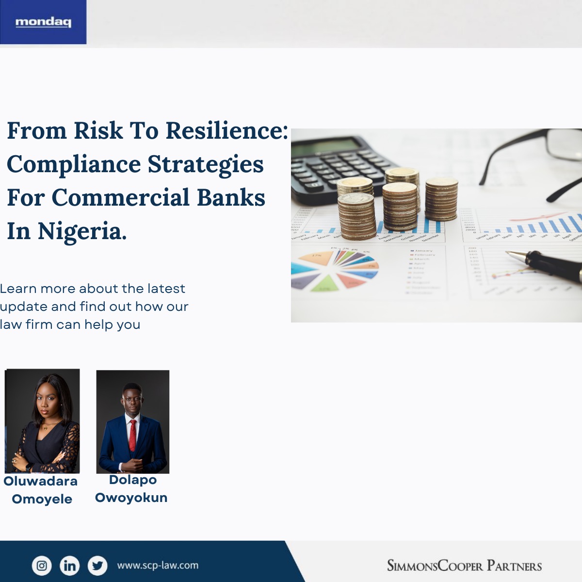 scp_law's tweet photo. 🔑 Compliance is key! Discover how Nigerian banks can turn risk into resilience with effective compliance strategies. From capital adequacy to liquidity ratios, learn how to safeguard banking licenses and build trust. 💼 #Banking #Compliance #NigeriaFinance #RiskManagement https://t.co/U0k4qr5pFd