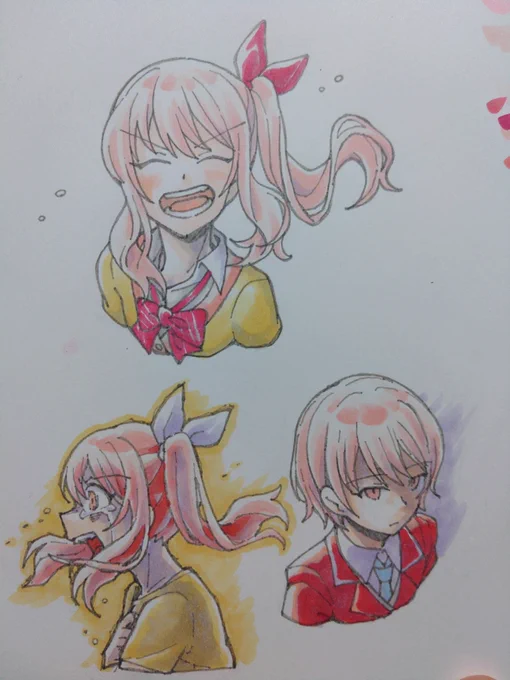 #今日の楽しいお絵描きのお裾分けです暁山…笑ってくれ… 