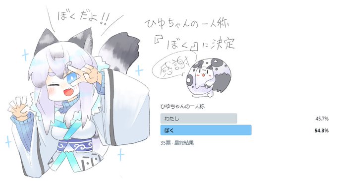 【新作】一人称決定!意外と接戦だった!参加してくれた皆!ありがとう～ 