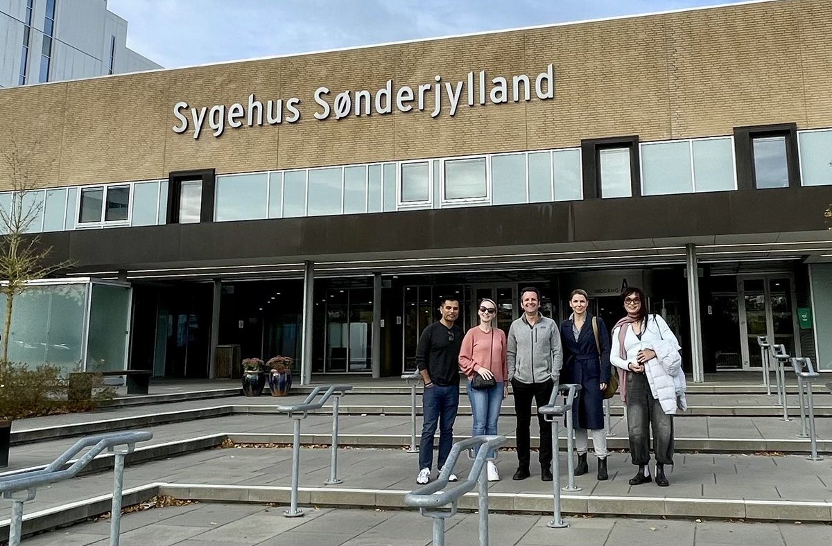 JoanFC's tweet photo. Canadian section of @EuropSocEM #EUSEM2024 meeting to discuss differences in nutritional requirements of EM physicians.  Thanks to Dr. Mats Lindbergh at Sygehus Sønderjylland for the amazing tour of your ED! https://t.co/hteBfOD12w
