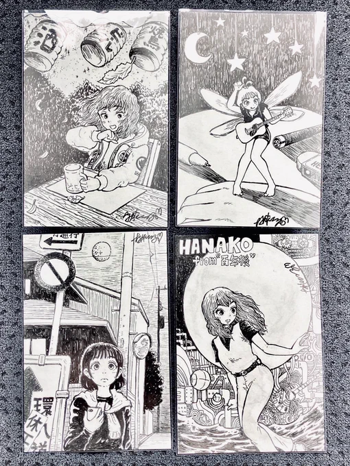 天神さやかさんのgallery魔法の生活に出展するポストカードは手描きのポスカ4点、印刷のポスカが4点で、計8点となります♪
また近くなったら改めて告知します🕺✨
この度は再びgallery魔法の生活のグループ展に参加させていただきとても嬉しいです♪天神さやかさんとよんじゅさんに感謝してます❣️ 
