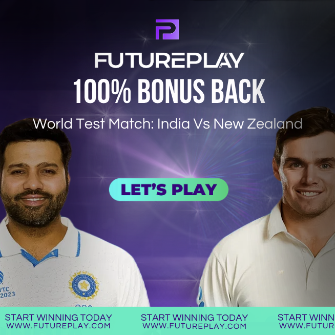 FuturePlay_com's tweet photo. What are your predictions for #INDvsNZ ? 🏏

New Zealand leads by 134 runs after Day 2! Can India mount a comeback, or will NZ extend their lead further?

Bet on the match and get 100% BONUS BACK on losing bets in the head-to-head market with a minimum bet of $50. 

Bet smart, win big! 🎯

https://t.co/1bLVk4ydHw

 #TestCricket