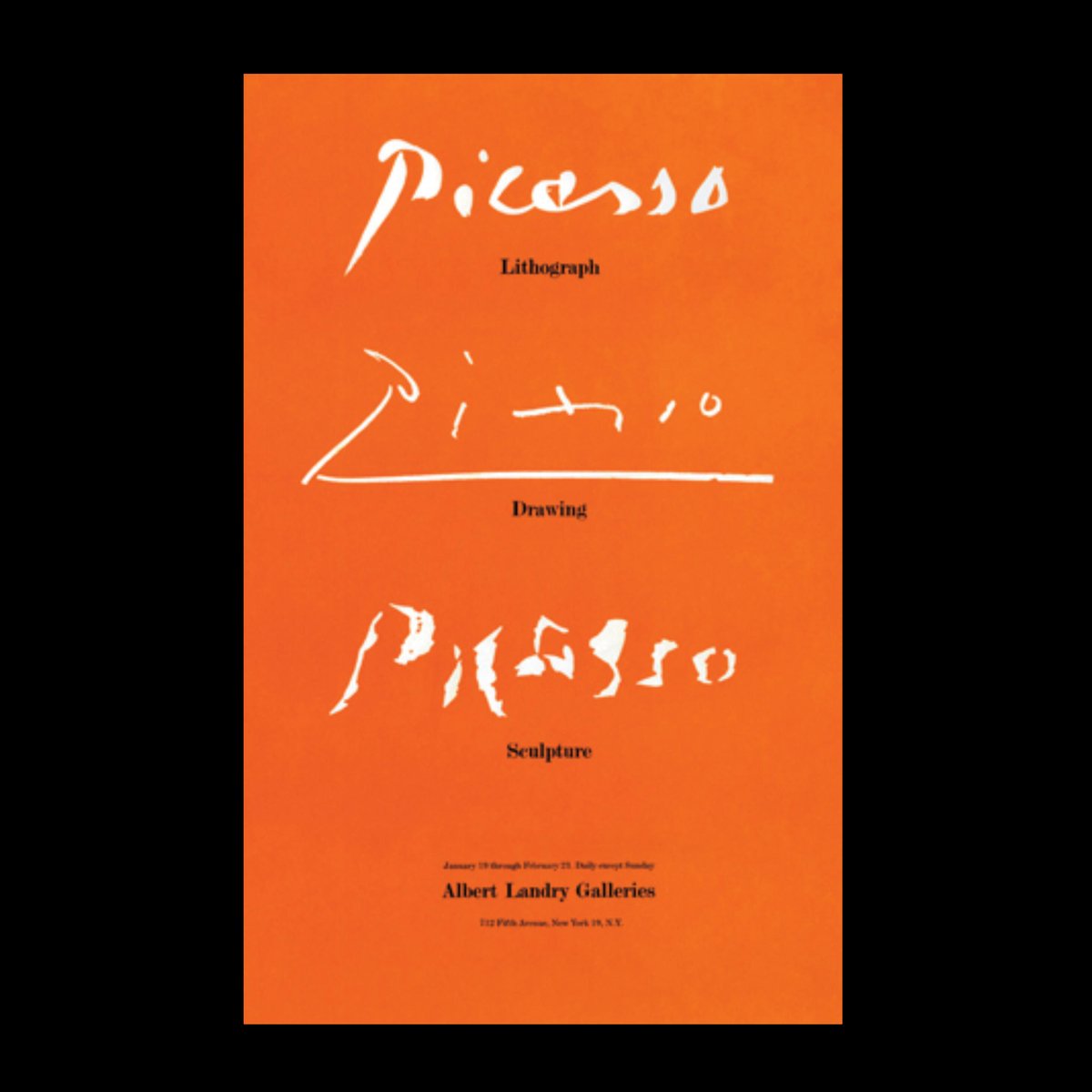 #AGI member George Tscherny, (USA, inducted in 1965) Picasso, Exhibition Poster, 1957

#alliancegraphiqueinternationale #GeorgeTscherny