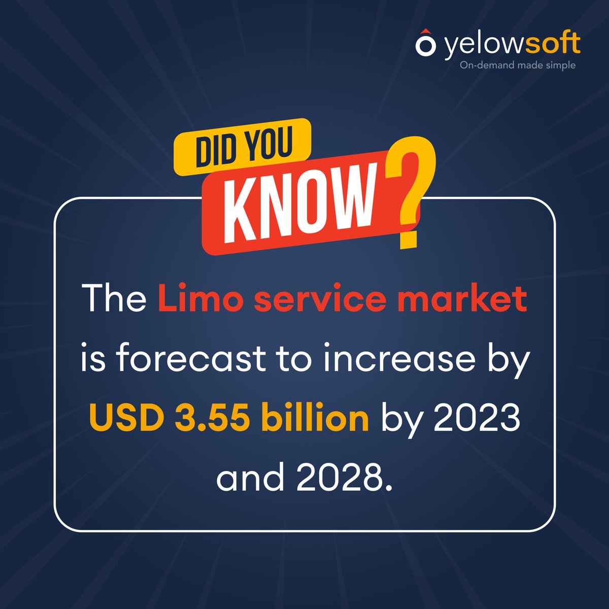 yelowsoft's tweet image. Ready to grow your Limo business and ride this wave?

Let’s plan for the future together!

Explore Yelowsoft let us help you take the next big step in this modern taxi era.

Our Website: yelowsoft.com/limo-dispatch-…

#LimoBookingSoftware #LimoDispatch #LimoService #LimoBusiness