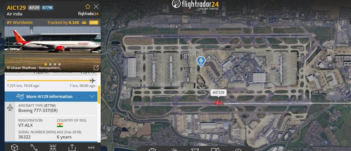 JacobKPhilip's tweet photo. Landed!
#AI129 #AirIndia #LHR #Heathrow https://t.co/2K0pfguhML