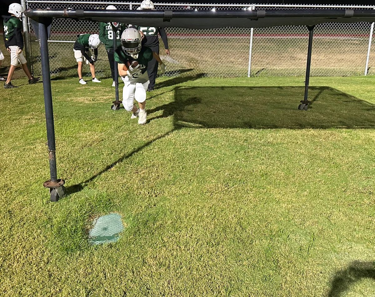 We still working!!! #sleds #chute #pregame #middleschoolfootball
