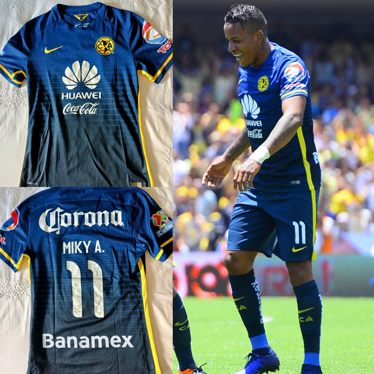 Hermosa playera de <a href="/michaelarroyo7/">michael arroyo </a> cuando estaba en el <a href="/ClubAmerica/">Club América</a> 
Liga MX , Clausura 2016
2a Equipación 
México DF, México