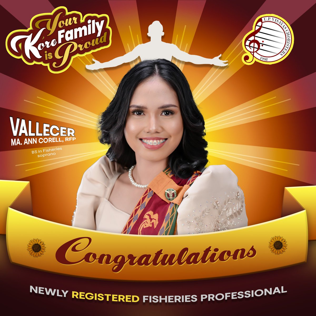 UPVChoristers's tweet photo. PAGPUPUGAY!

Congratulations to our newly Registered Fisheries Professional

Ma. Ann Correll Vallecer, RFP

We have witnessed your passion and dedication into serving in the field of Fisheries and your Kore family is extremely proud of what you have achieved.

Congrats, pooch! https://t.co/G2YGfgBwlb