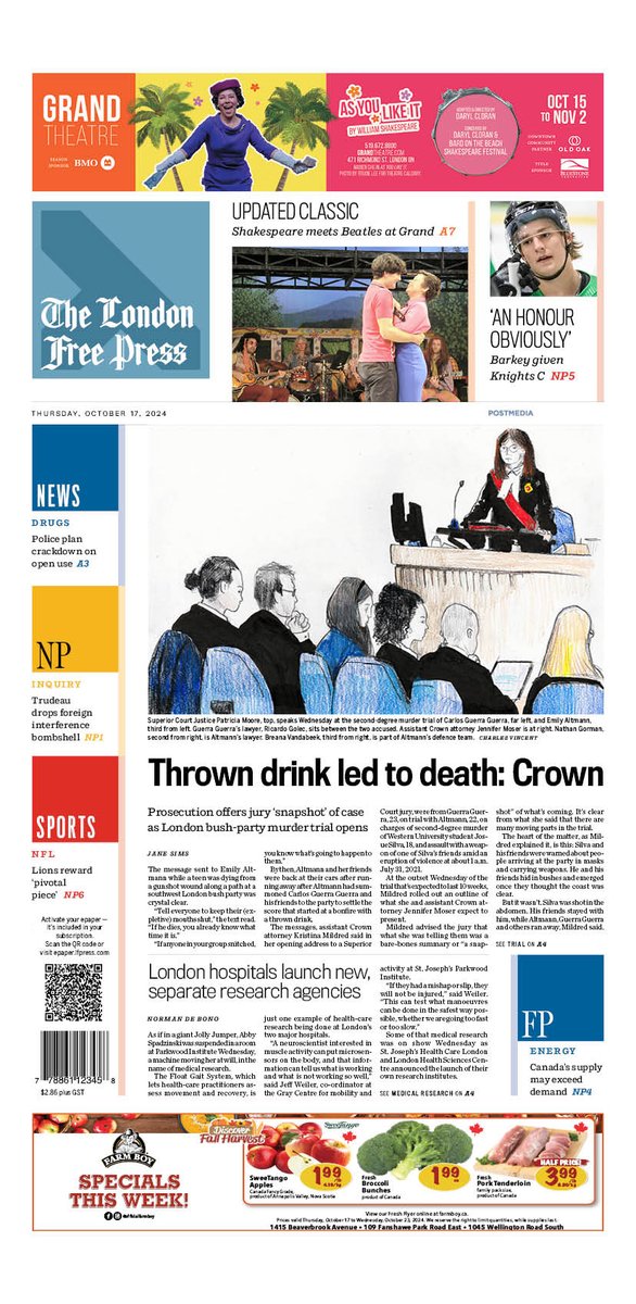 LFPress's tweet photo. #FrontPageNews #ldnont https://t.co/9zSFVxYFj4