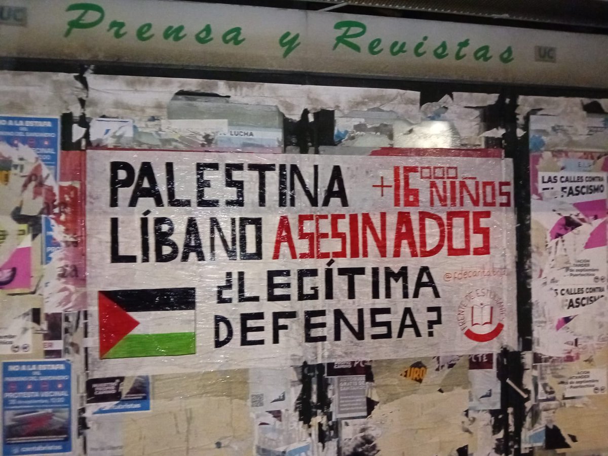 fdecantabria's tweet photo. No nos olvidamos del pueblo palestino, seguimos reivindicando el espíritu de las acampadas. Israel sigue matando, nosotros trabajando. 
#PalestinaVencerá https://t.co/yFCErxgurG