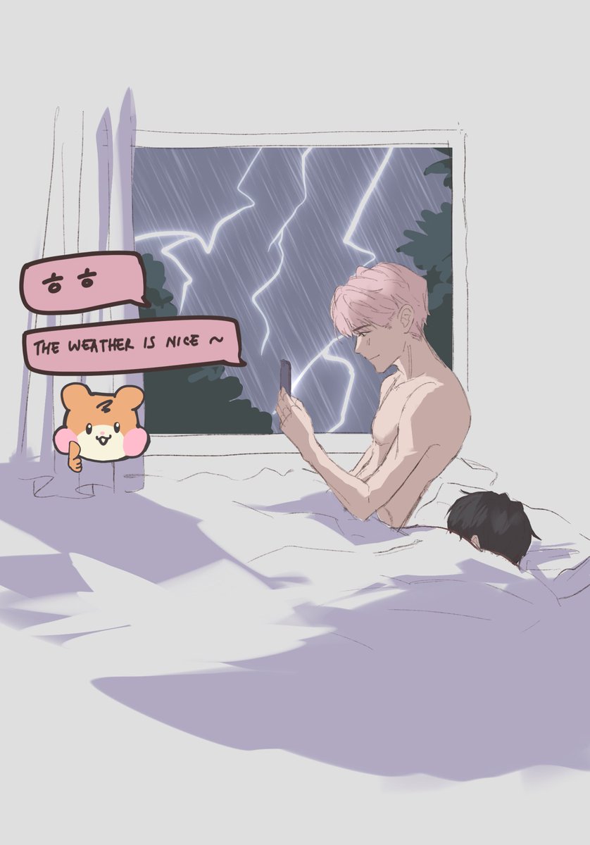 mihyaser's tweet photo. Weather forecast ⛈️ #binhao #빈늘 https://t.co/qT6AS5XVtM