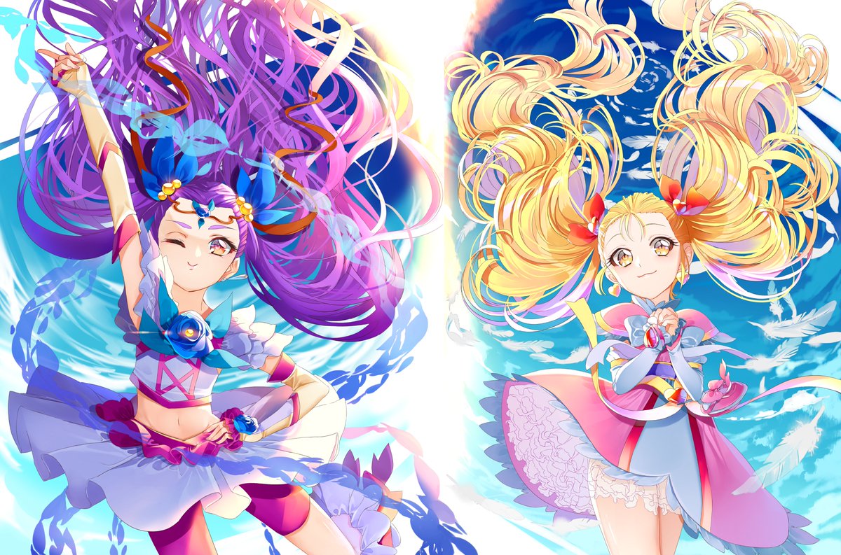 プリキュア「#あなたの評判良かった4選がみたい ブルースカイから来てくれた方が…!!!プリキ」|ゆうたろうのイラスト