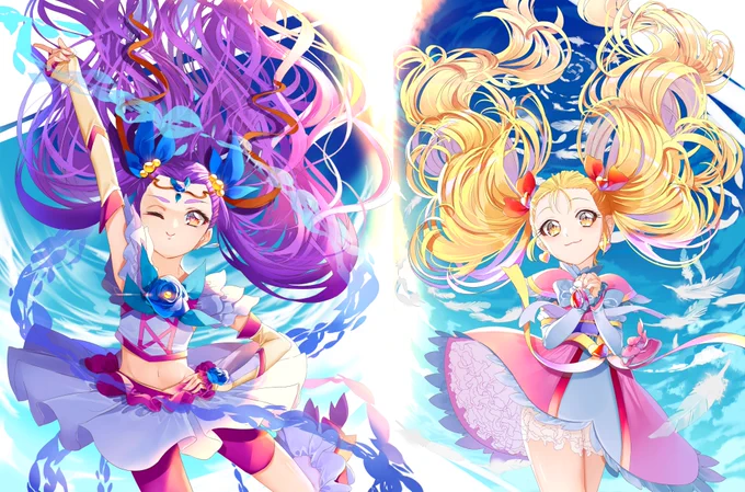 #あなたの評判良かった4選がみたい ブルースカイから来てくれた方が…!!!プリキュアやホロライブ描いてます!よろしくお願いしますここらへん 