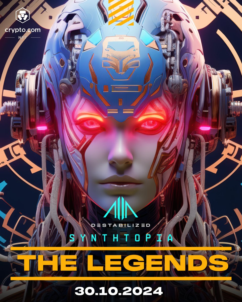 synthtopiaworld's tweet photo. ⚡️ SYNTHTOPIA: THE LEGENDS

Your adventure starts here ! Step into a world where every avatar, from Deities to Alchemists, brings new possibilities. Explore hidden rarities and enhance your collection with unique items. Yield your assets to maximise your redeemable Airdrop Loyalty points. 

Uncover 9000 unique avatars, each a gateway to SYNTHTOPIA’s Mystical Realms, with epic stories to tell and territories to protect. Join The Legends drop and forge your path in SYNTHTOPIA’s Epic Saga.  

📅 October 30th – #SYNTHTOPIA: THE LEGENDS @cryptocomnft | 9,000 1/1 PFPs #CroFam

⚡ 3,000 NFTs at $1
⚡ 3,000 NFTs at $85
⚡ 3,000 NFTs reserved for the community
💰 $25,000+ worth of Mint Prizes
🎟️ NFT & Token Airdrops, Designer Toys, Cross-Utilities
🎧 IRL Events, Metaverse Events, WL Spots & more!

👉 https://t.co/5lhBgNhzvv
👉 FAQ | https://t.co/SSxjt7rvsX

📈 SYNTHTOPIA Highlights:

➢ $1.3M+ Traded & Growing
➢ $750K+ traded directly between collectors
➢ $300K+ worth of prizes awarded to holders
➢ Doxxed-veteran team with backgrounds ranging from Netflix to Pink Floyd, and Cyberpunk 2077 to Batman
➢ Global partners and a robust Media Franchise roadmap

🛡️ SYNTHTOPIA: THE LEGENDS
🏆 Weave your fate. Ascend to glory.

🎉 Post Giveaway:

Win 1 SYNTHTOPIA: 'THE LEGENDS' NFT! 

How to enter:
1️⃣ Follow: @D3STAB1LIZED x @cryptocomnft
2️⃣ Like ❤️ | RT 🔄 | Tag 4 #CroFam ✅
3️⃣ Join our Discord: 

🕛 Giveaway ends October 30th, 11:59 p.m. EST.