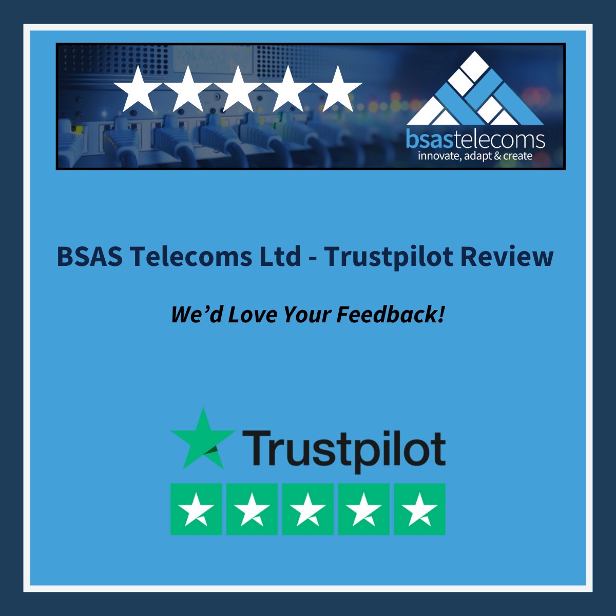 💥 We’d Love Your Feedback! 💥 

We would greatly appreciate it if you could take a moment to leave us a review on Trustpilot. Your feedback helps us improve and allows potential customers to make informed decisions.

lnkd.in/dqatYQx

Thank you for your support! 💙