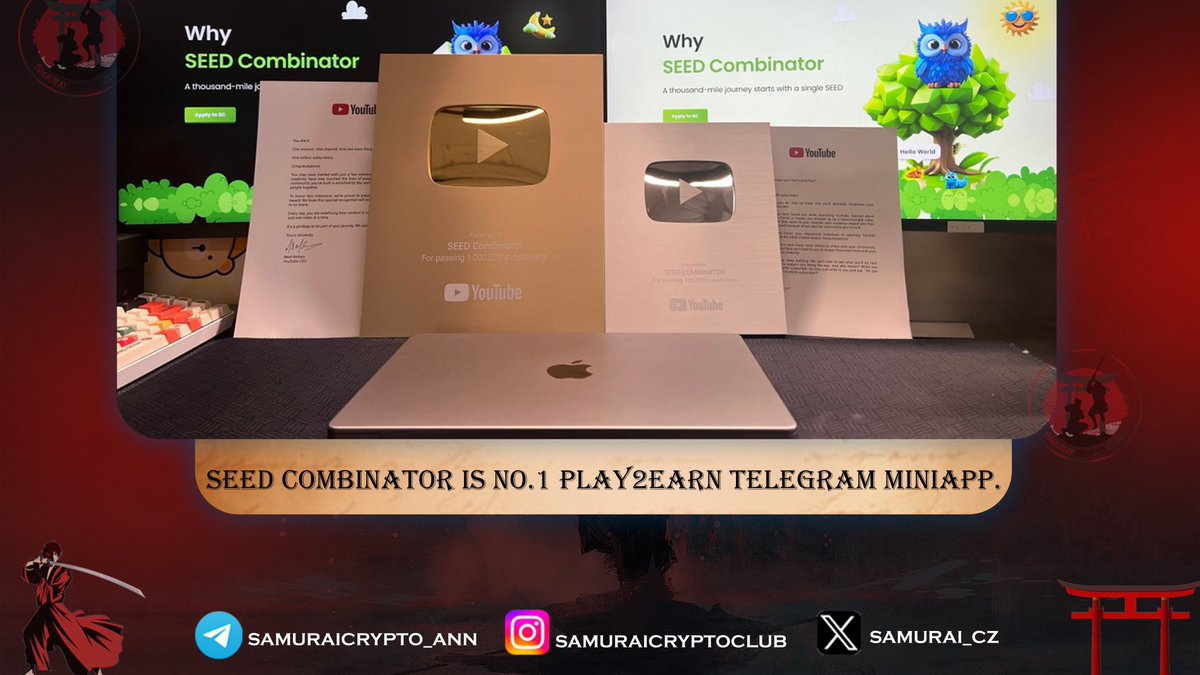 Samurai_CZ's tweet photo. Meet @SeedCombinator By tapping into BNB Chain’s 𝗹𝗼𝘄-𝗰𝗼𝘀𝘁, 𝘀𝗰𝗮𝗹𝗮𝗯𝗹𝗲 𝗶𝗻𝗳𝗿𝗮𝘀𝘁𝗿𝘂𝗰𝘁𝘂𝗿𝗲, #SEED is supercharging its Telegram Miniapp, taking user experience to a whole new level and reaching more people than ever.

Play: https://t.co/u8zHMv6Cmu

🎩Ranked among the top 10 telegram channels in the world.
🎩Top 1 trending channel for 3 consecutive days.
🎩One of the highest grossing apps on Telegram.
🎩More than 100 successful campaigns.

#SEEDDAO #Seedizens #seed #seedbots #SeedCombinator