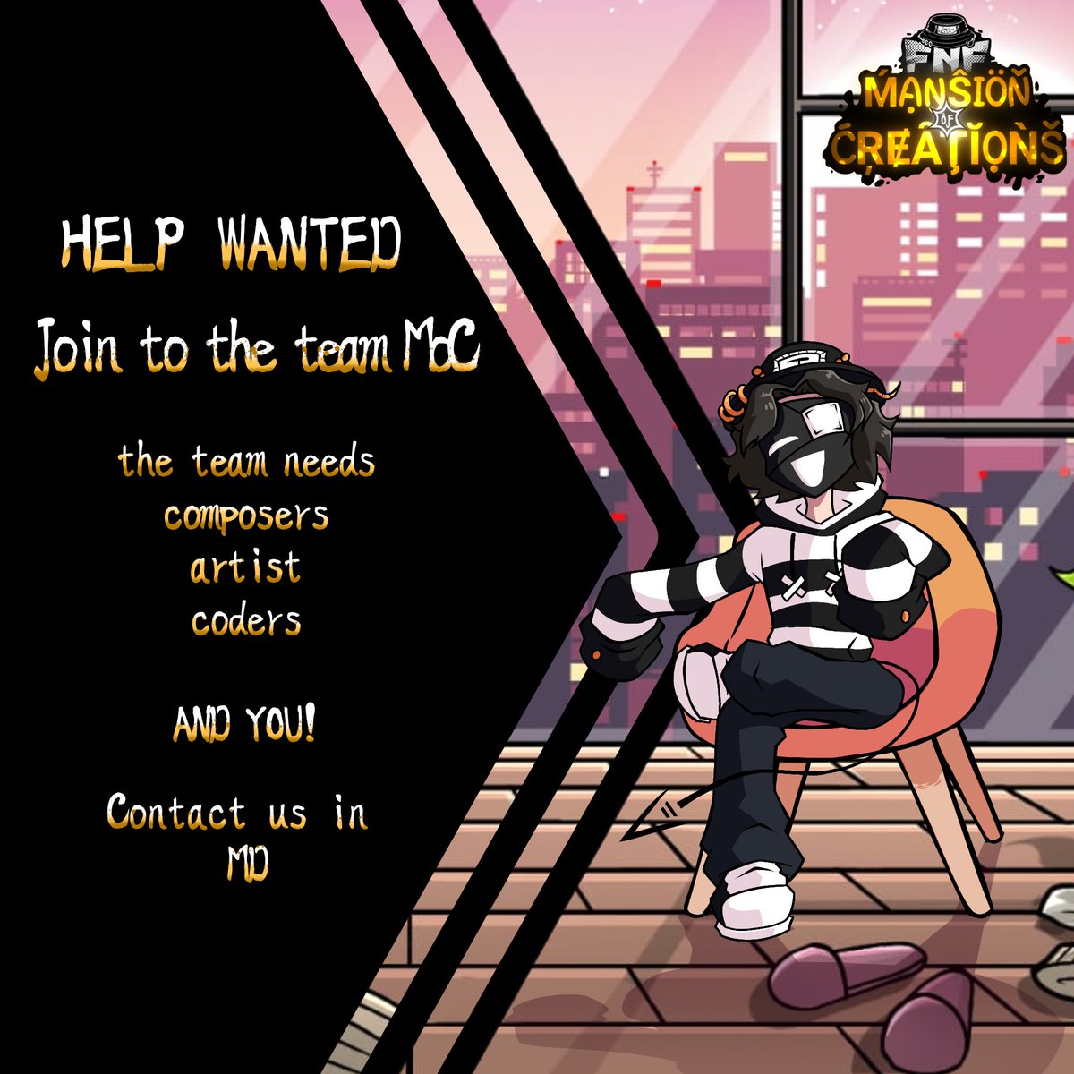 LuxerMH's tweet photo. HELP WANTED!
We are looking for talented people who can join our team working on the mod: Mansion of Creations ✨

If you are interested in being part of the team contact me by DM for more details and information about the mod, Luxer says goodbye!🩵
#FridayNigthFunkin #fnfmod https://t.co/GNyKo4dubk
