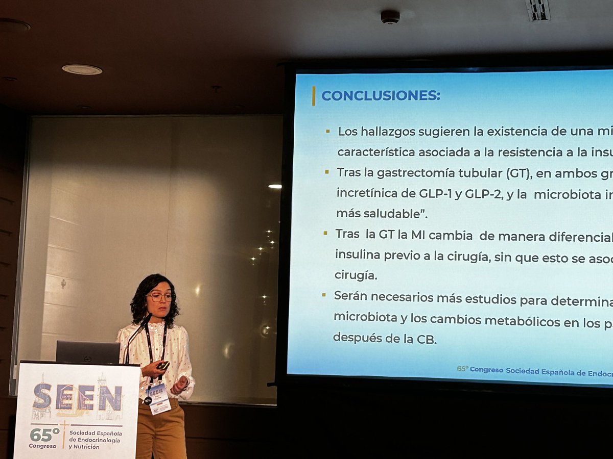 Presentamos resultados de cambios de microbiota tras GT en función del grado de resistencia insulina con <a href="/puig_pinya/">Rocio Puig Piña</a>. Genial. !! 

<a href="/NURIAVILARRASA2/">NURIA VILARRASA</a> 
<a href="/ObesitySeen/">ObesitySEEN</a>
#SEEN2024