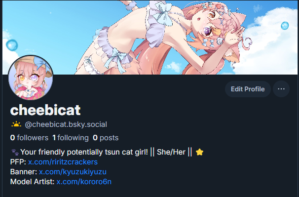 cheebicat's tweet photo. I guess because of AI shenanigans this catto is moving over yonder. Please come join me <3 https://t.co/zkANwqNvdk