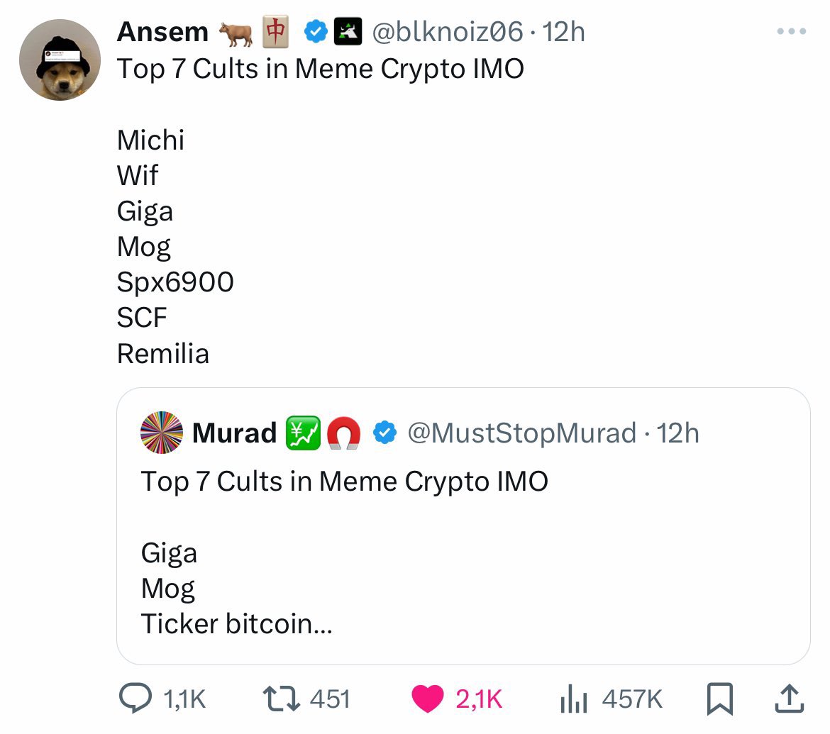 BitmanTW's tweet photo. Everything else in this list is above 100mil market cap but #Remilia @RemiliaCultSol 

Can’t believe it’s sitting at only 3m lol 

8wZvGcGePvWEa8tKQUYctMXFSkqS39scozVU9xBVrUjY https://t.co/cDMG3lDlMy