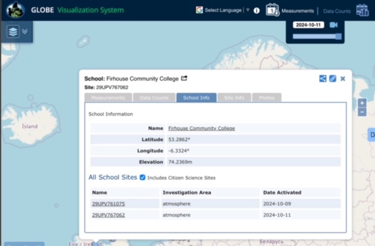Firhouse_cc's tweet photo. Sustainable Development Goals week ended on a high last Friday with FCC being put on @NASA World map as one of two schools in Ireland submitting Cloud Observation Data. We submitted the data to NASA while satellite NOAA-20 was flying over us.

 @ddletb #SDG https://t.co/eTG55HUslH